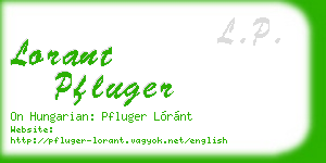 lorant pfluger business card